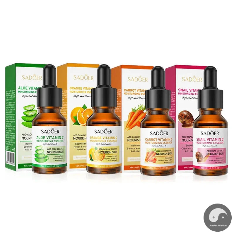 4pcs Vitamin C Serum for Face Skincare Refreshing Moisturizing Anti-aging Snail Facial Serum Acne Treatment Beauty Skin Care-Health Wisdom™