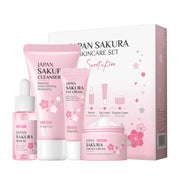 4pcs/set LAIKOU Sakura Skin Care Sets Face Cream Serum Eye Cream Facial Cleanser Moisturizing Anti-aging skincare Face Care Set-Health Wisdom™