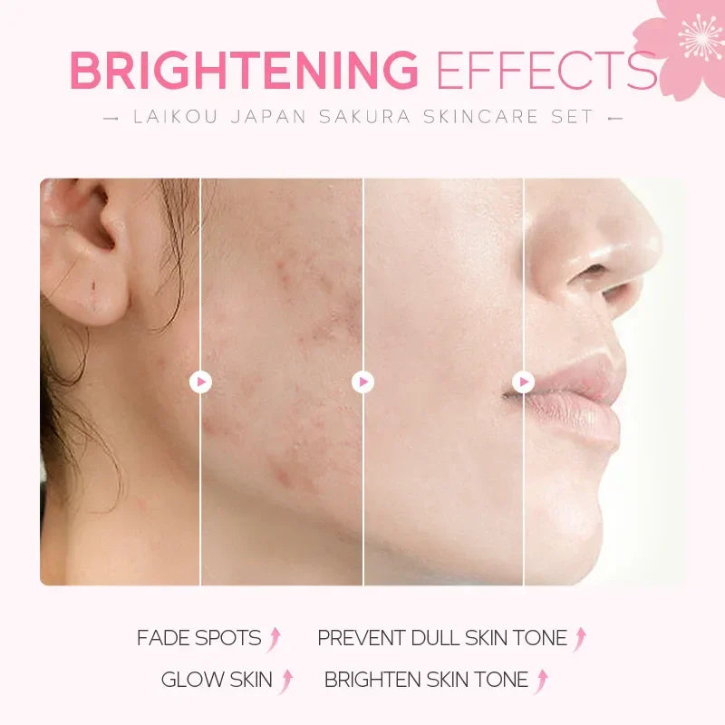 5-piece Hyaluronic Acid Skin Care Set Vitamin C Flower and Fruit Extract Facial Hydrating Niacinamide Face Serum for Gift Box-Health Wisdom™