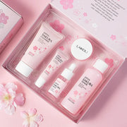 5-piece Hyaluronic Acid Skin Care Set Vitamin C Flower and Fruit Extract Facial Hydrating Niacinamide Face Serum for Gift Box-Health Wisdom™