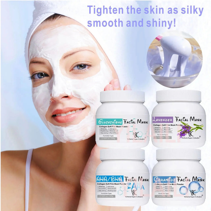 500g Niacinamide Soft DIY Jelly Mask Powder Moisturizing Whitening Rose Salicylic Acid Ceramide Face Powder Mask Wholesale-Health Wisdom™