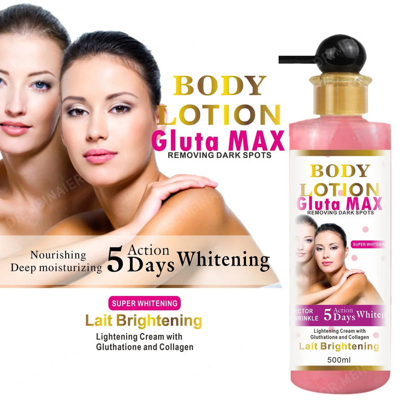 500ml Argan Whitening Body Lotion Moisturizing Refreshing and Not Greasy Body Cream Kojic Acid and Carrot Body Lotion-Health Wisdom™