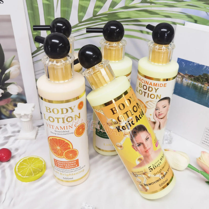 500ml Argan Whitening Body Lotion Moisturizing Refreshing and Not Greasy Body Cream Kojic Acid and Carrot Body Lotion-Health Wisdom™