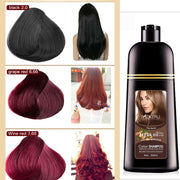 500ml Essence Black Hair Dye Shampoo Covering Hair Permanent Hair Color Dye Shampoo Natural Argan Oil Essence Instant-Health Wisdom™