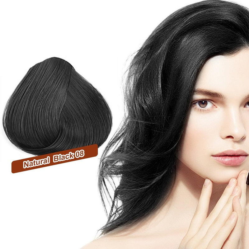 500ml Essence Black Hair Dye Shampoo Covering Hair Permanent Hair Color Dye Shampoo Natural Argan Oil Essence Instant-Health Wisdom™