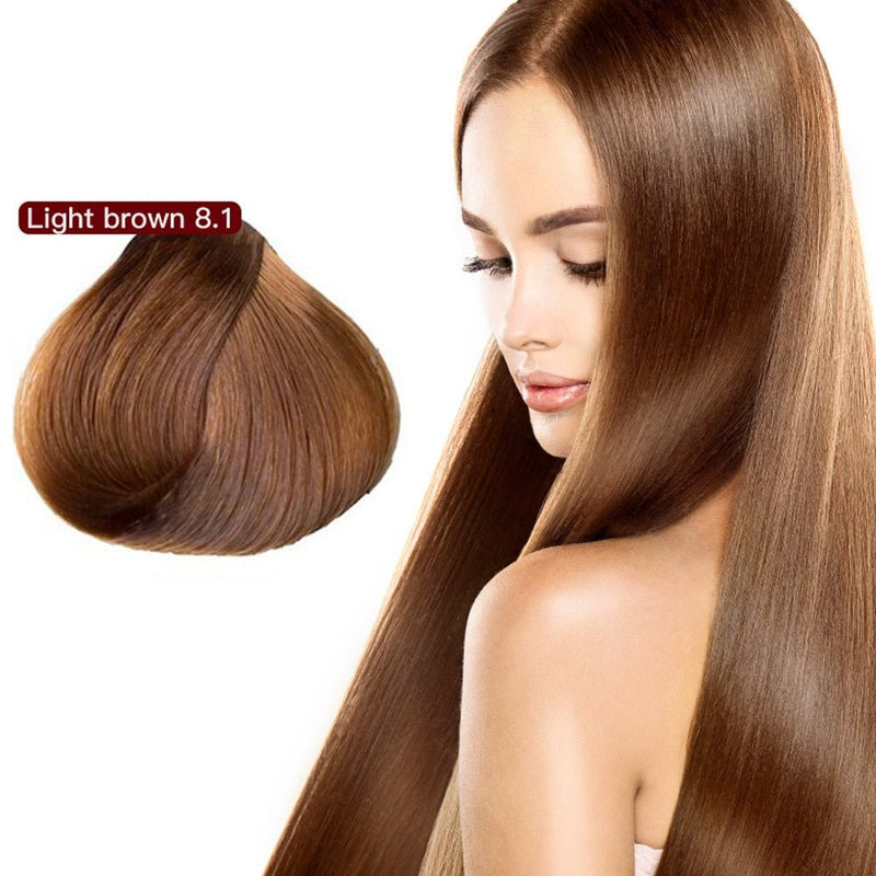 500ml Essence Black Hair Dye Shampoo Covering Hair Permanent Hair Color Dye Shampoo Natural Argan Oil Essence Instant-Health Wisdom™