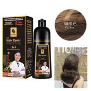 500ml Essence Black Hair Dye Shampoo Covering Hair Permanent Hair Color Dye Shampoo Natural Argan Oil Essence Instant-Health Wisdom™