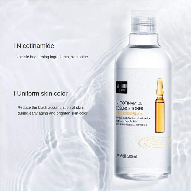 500ml Hyaluronic Acid Facial Essence Moisturizing Whiten Pore Shrink Anti-aging Freckle Anti Wrinkle VC Niacinamide Face Serum-Health Wisdom™