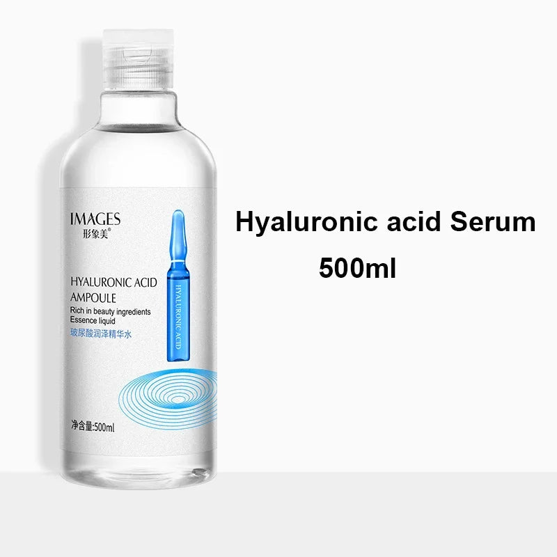 500ml Hyaluronic Acid Facial Essence Moisturizing Whiten Pore Shrink Anti-aging Freckle Anti Wrinkle VC Niacinamide Face Serum-Health Wisdom™