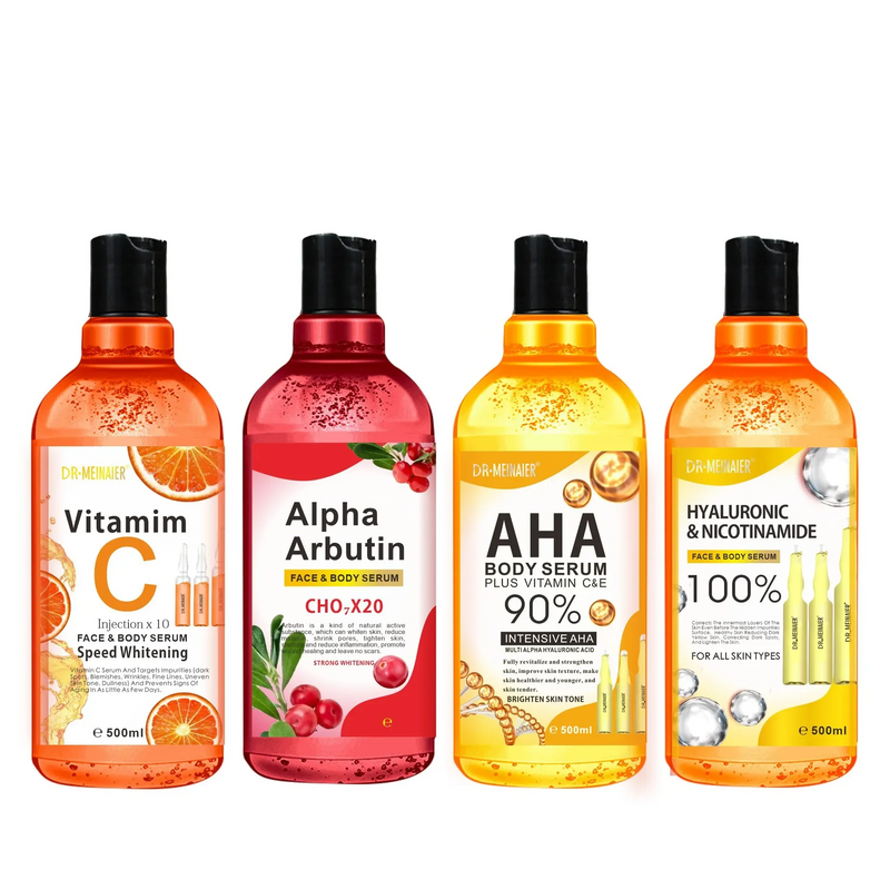 500ml Hyaluronic Acid, Nicotinamide Vitamin C AHA Face Serum Spots Eraser Corrector Whitening Moisturizing Lightening Body Serum-Health Wisdom™