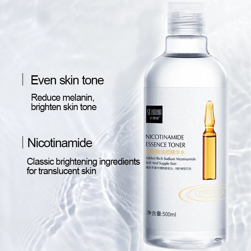 500ml Large Capacity Essence Water Niacinamide Improve Dull Hyaluronic Acid Moisturize Dry Skin Facial Beauty Care Toner-Health Wisdom™
