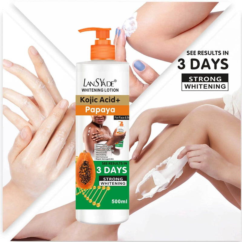 500ml Papaya Body Lotion Moisturizes The Body Skin Massage Essence, Removing Blackness and Brightening The Skin for Dropshipping-Health Wisdom™