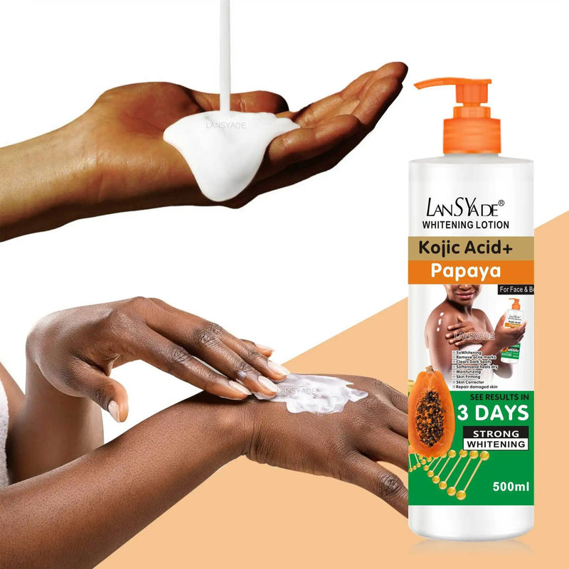 500ml Papaya Body Lotion Moisturizes The Body Skin Massage Essence, Removing Blackness and Brightening The Skin for Dropshipping-Health Wisdom™