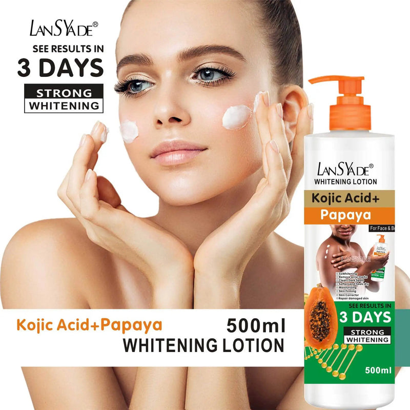 500ml Papaya Body Lotion Moisturizes The Body Skin Massage Essence, Removing Blackness and Brightening The Skin for Dropshipping-Health Wisdom™
