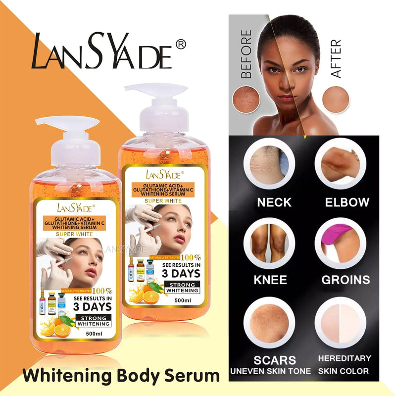 500ml Vitamin C Face Essence Gentle Firm Face Moisturize and Brighten Skin Glutathione and Glutamic Acid Serum-Health Wisdom™