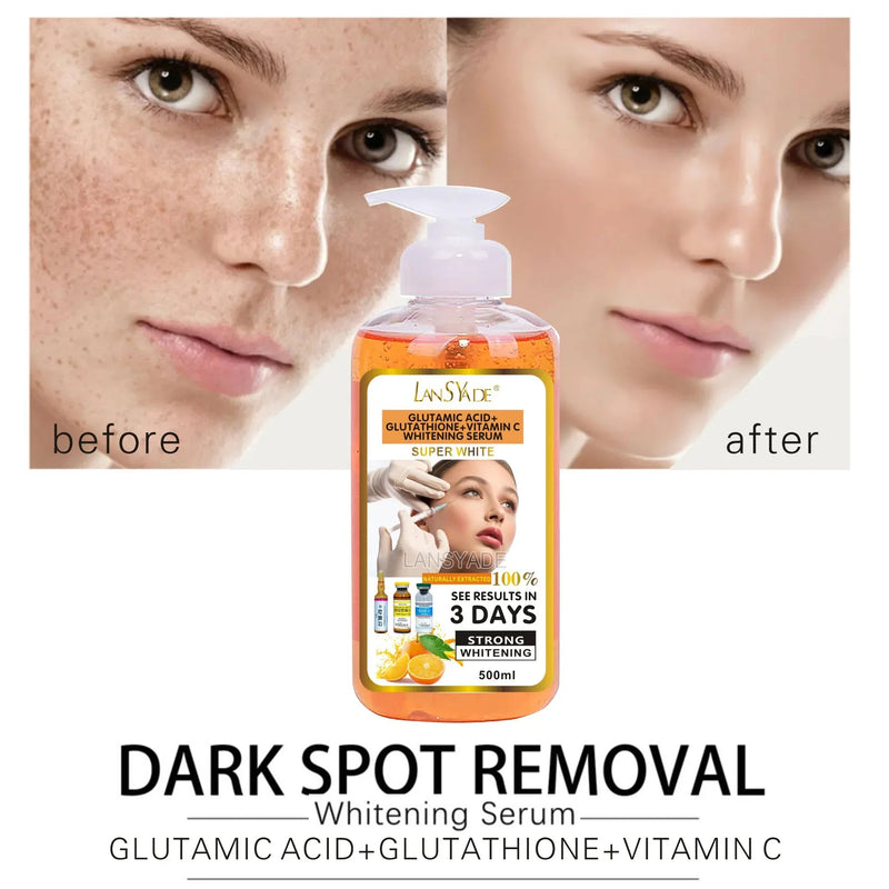 500ml Vitamin C Face Essence Gentle Firm Face Moisturize and Brighten Skin Glutathione and Glutamic Acid Serum-Health Wisdom™