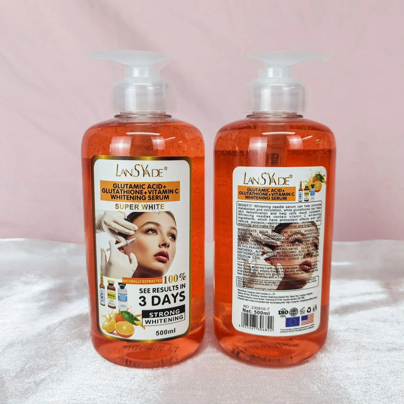 500ml Vitamin C Face Essence Gentle Firm Face Moisturize and Brighten Skin Glutathione and Glutamic Acid Serum-Health Wisdom™
