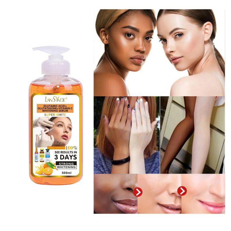 500ml Vitamin C Face Essence Gentle Firm Face Moisturize and Brighten Skin Glutathione and Glutamic Acid Serum-Health Wisdom™