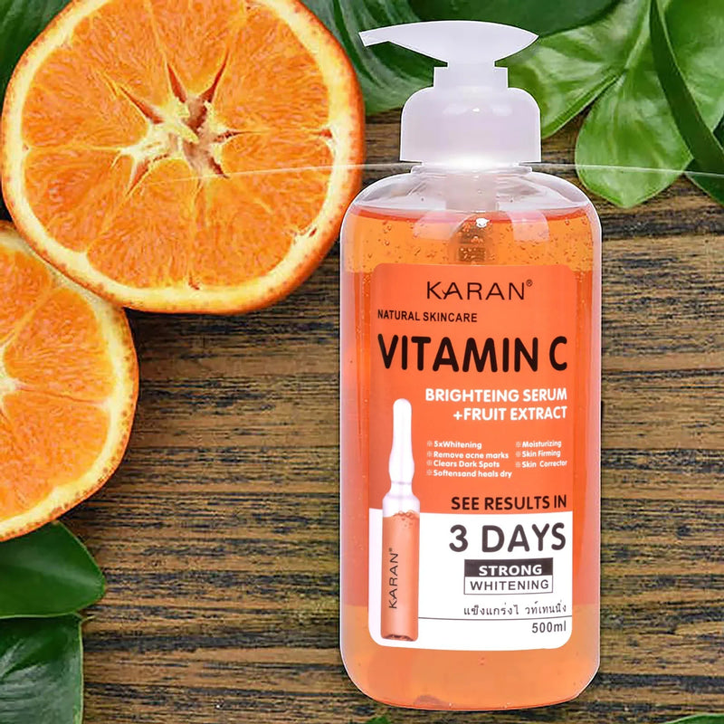 500ml Vitamin C&VE Face Serum VC Fruit Acid Brightening Repair Anti-aging Body Essence Alpha Hydroxy Acids (AHA) Essence-Health Wisdom™