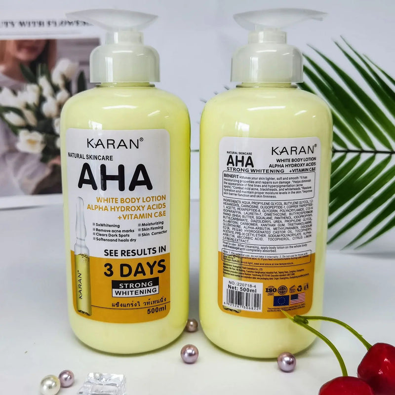 500ml Whitening Body Cream Hydroxy Acids Vitamin C&E Moisturizing Lightening Body Lotion Skin Care Remove Acne Marks-Health Wisdom™