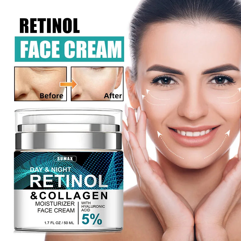 50ml Retinol Face Cream Moisturizing Anti Wrinkle Anti-Aging skincare Collagen Hyaluronic Acid Creams Facial Skin Care Products-Health Wisdom™