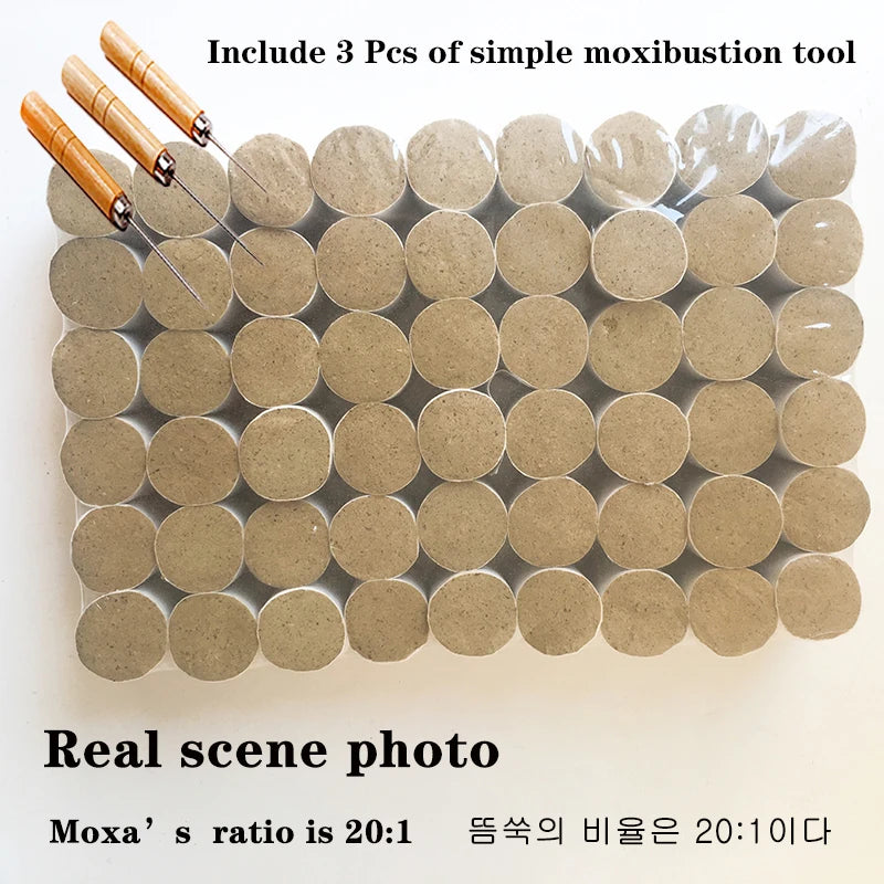 54Pcs Moxa Stick Moxibustion Roll Chinese Medicine Combustion Osmosis Therapy Warm Uterus Stomach Acupoint Meridian Massage-Health Wisdom™
