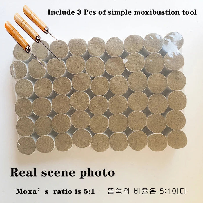 54Pcs/Set Moxibustion Roll Using Pure Nature Wormwood Chinese Herbal Moxa Care Meridian Warm Therapy Relieve Pain Health Care