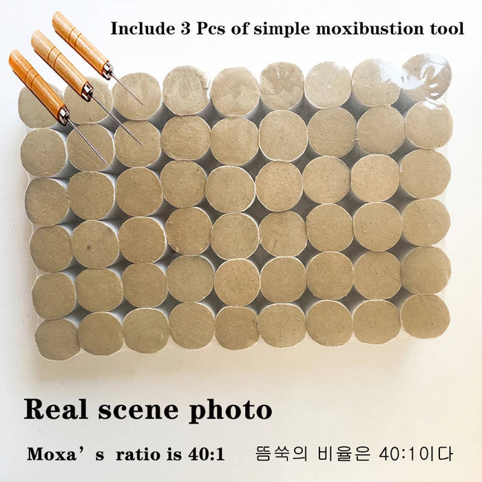 54Pcs/Set Moxibustion Roll Using Pure Nature Wormwood Chinese Herbal Moxa Care Meridian Warm Therapy Relieve Pain Health Care