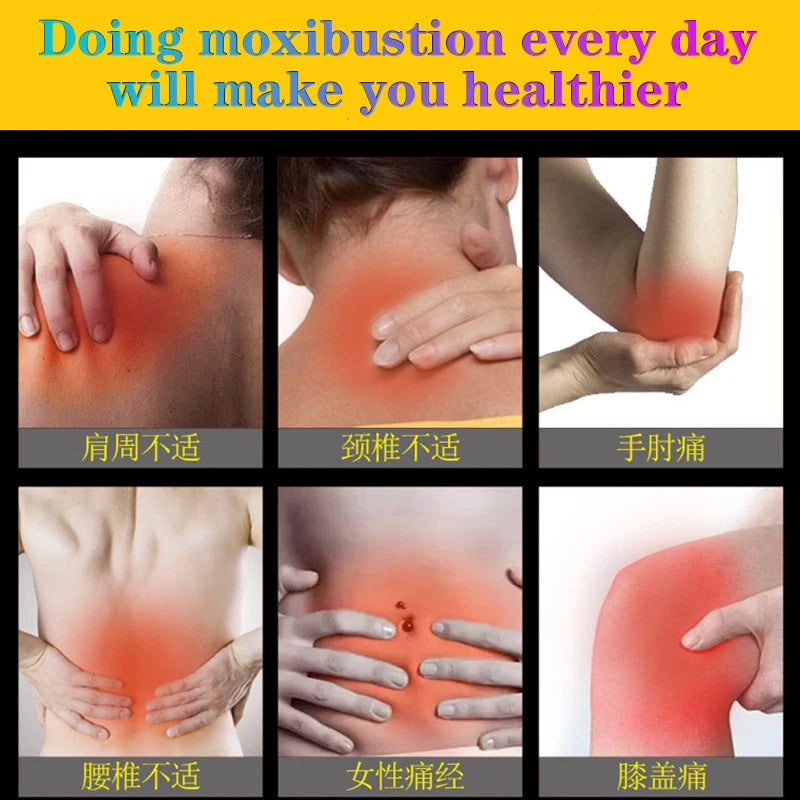 54Pcs/Set Moxibustion Roll Using Pure Nature Wormwood Chinese Medicine Moxa Care Meridian Warm Therapy Relieve Pain Health Care-Health Wisdom™