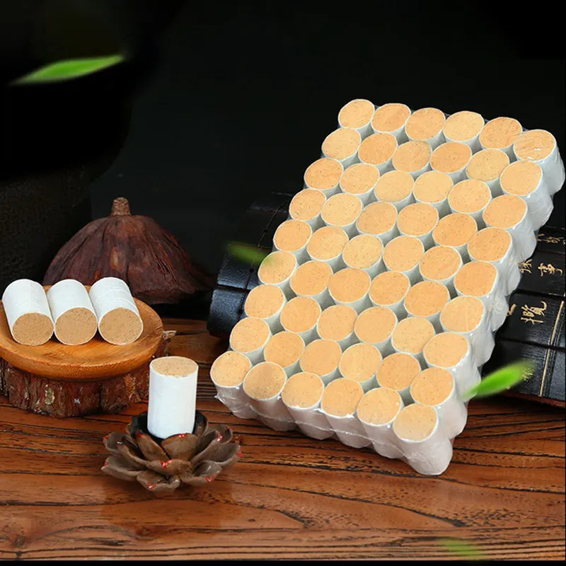 54Pcs/Set Moxibustion Roll Using Pure Nature Wormwood Chinese Medicine Moxa Care Meridian Warm Therapy Relieve Pain Health Care-Health Wisdom™