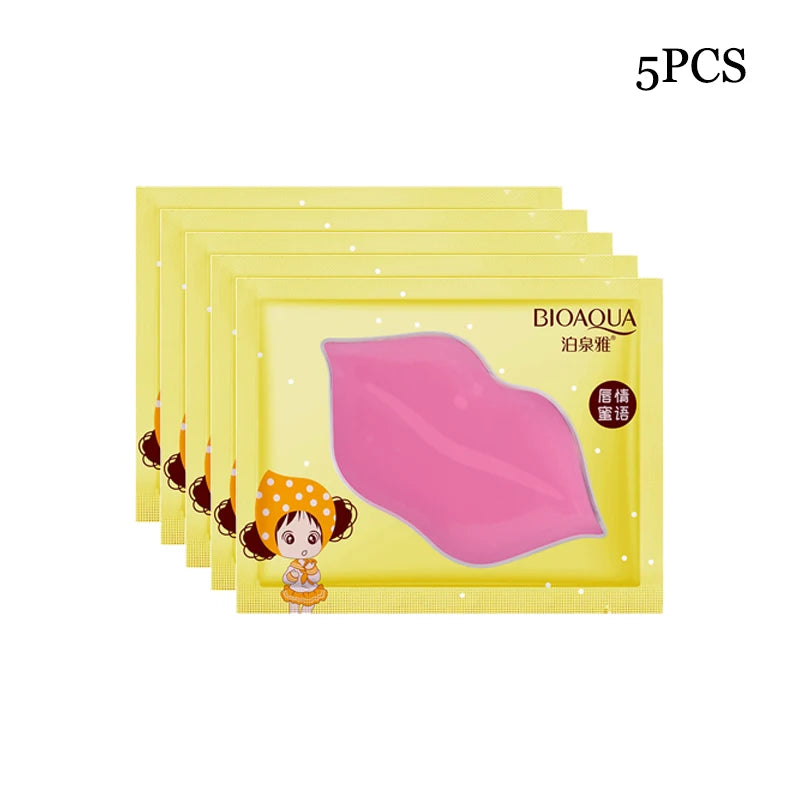5PCS Lemon Vitamin Essence Moisturizing Lip Mask Anti Crack Fade Lip Lines Lip Patch Soften Dead Skin Anti Chipping Gel Lip Mask-Health Wisdom™