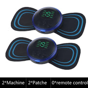 5Pcs EMS Mini Neck Massager Sticker Pulse Acupuncture Therapy Muscle Stimulate Leg Arms Cervical Back Body 8 Modes LCD Display-Health Wisdom™
