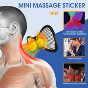 5Pcs EMS Mini Neck Massager Sticker Pulse Acupuncture Therapy Muscle Stimulate Leg Arms Cervical Back Body 8 Modes LCD Display-Health Wisdom™