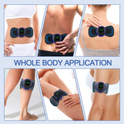 5Pcs EMS Mini Neck Massager Sticker Pulse Acupuncture Therapy Muscle Stimulate Leg Arms Cervical Back Body 8 Modes LCD Display-Health Wisdom™