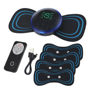 5Pcs EMS Mini Neck Massager Sticker Pulse Acupuncture Therapy Muscle Stimulate Leg Arms Cervical Back Body 8 Modes LCD Display-Health Wisdom™