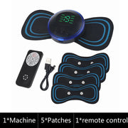 5Pcs EMS Mini Neck Massager Sticker Pulse Acupuncture Therapy Muscle Stimulate Leg Arms Cervical Back Body 8 Modes LCD Display-Health Wisdom™