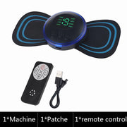 5Pcs EMS Mini Neck Massager Sticker Pulse Acupuncture Therapy Muscle Stimulate Leg Arms Cervical Back Body 8 Modes LCD Display-Health Wisdom™