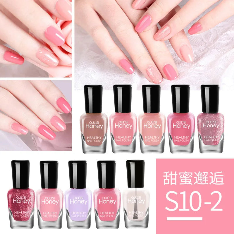 5ml*10 Bottles Set Nail Polish Quick-drying Peelable and Tearable Water-based Beginner Nail Polish No Need LED Lamp Long Lasting-Health Wisdom™