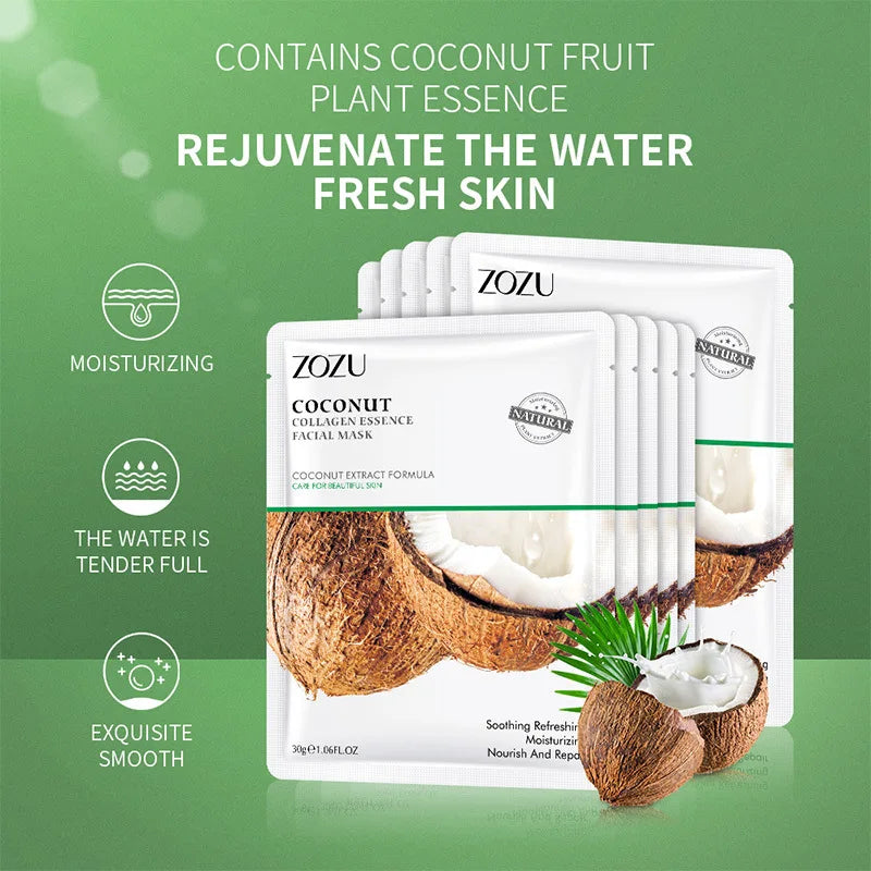 5pcs Avocado Moisturizing Face Mask Whitening Facial Masks Fresh Fruit Nourishing Anti Acne Beauty Face Skin Care Products-Health Wisdom™