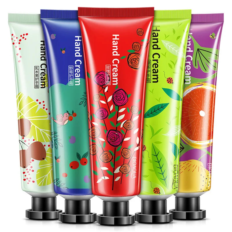 5pcs Fragrant Fruits Hand Cream Moisturizing Hands Creams Sets Anti-chapping Nourishing Repairing Handcream Hand Skin Care-Health Wisdom™