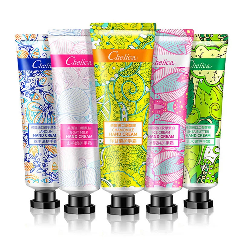 5pcs Fragrant Fruits Hand Cream Moisturizing Hands Creams Sets Anti-chapping Nourishing Repairing Handcream Hand Skin Care-Health Wisdom™