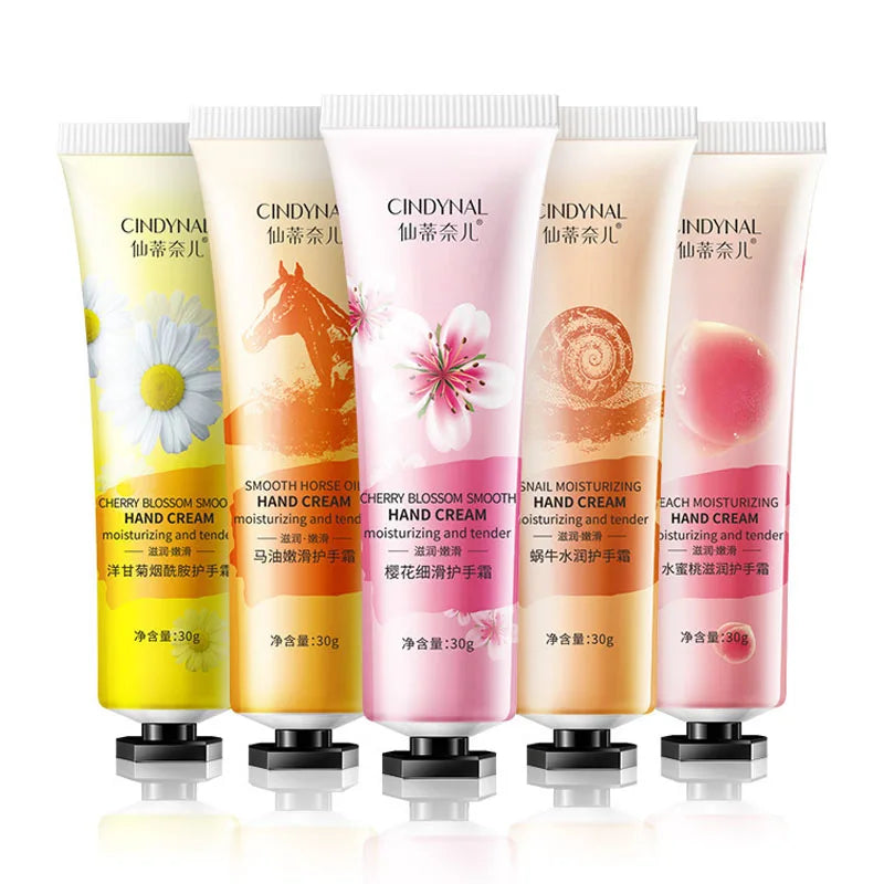 5pcs Fragrant Fruits Hand Cream Moisturizing Hands Creams Sets Anti-chapping Nourishing Repairing Handcream Hand Skin Care-Health Wisdom™
