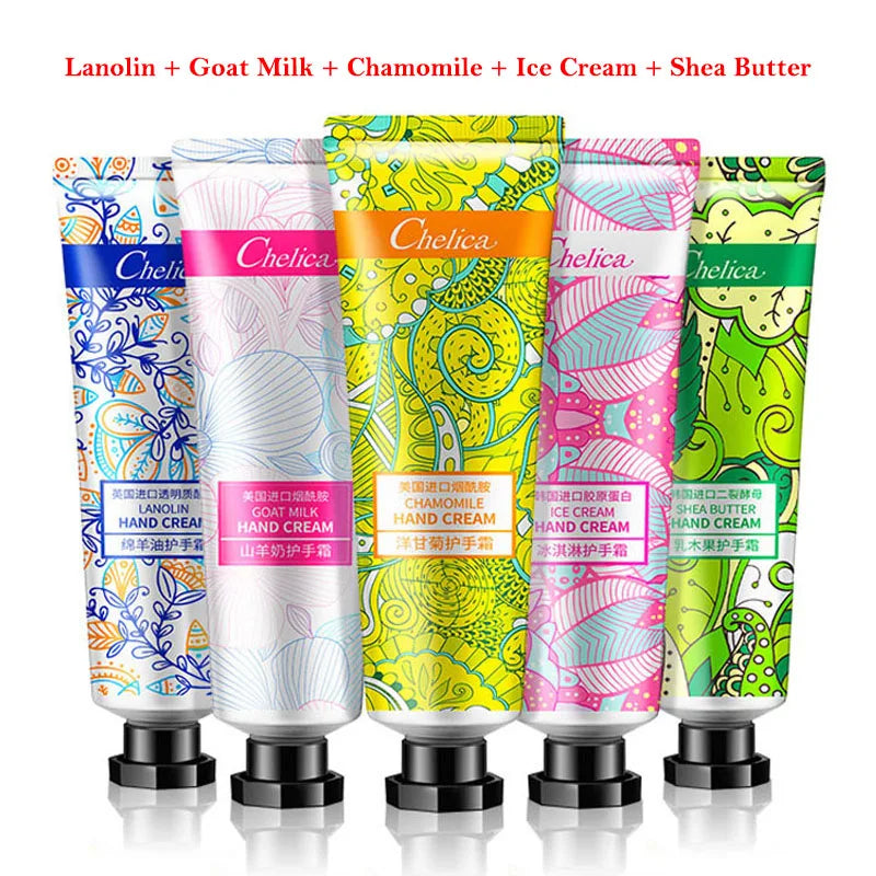 5pcs Fragrant Fruits Hand Cream Moisturizing Hands Creams Sets Anti-chapping Nourishing Repairing Handcream Hand Skin Care-Health Wisdom™