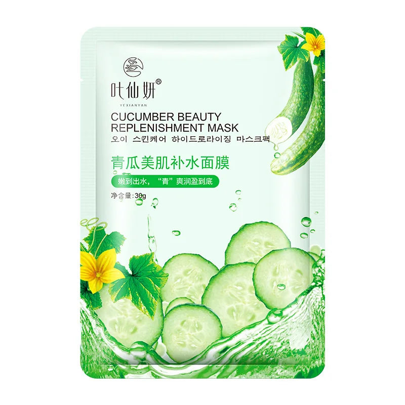 5pcs Fresh Fruits Facial Masks Beauty Skin Care Face Sheet Mask Moisturizing Anti-aging Anti Acne Hydrating Face Mask for Beauty-Health Wisdom™