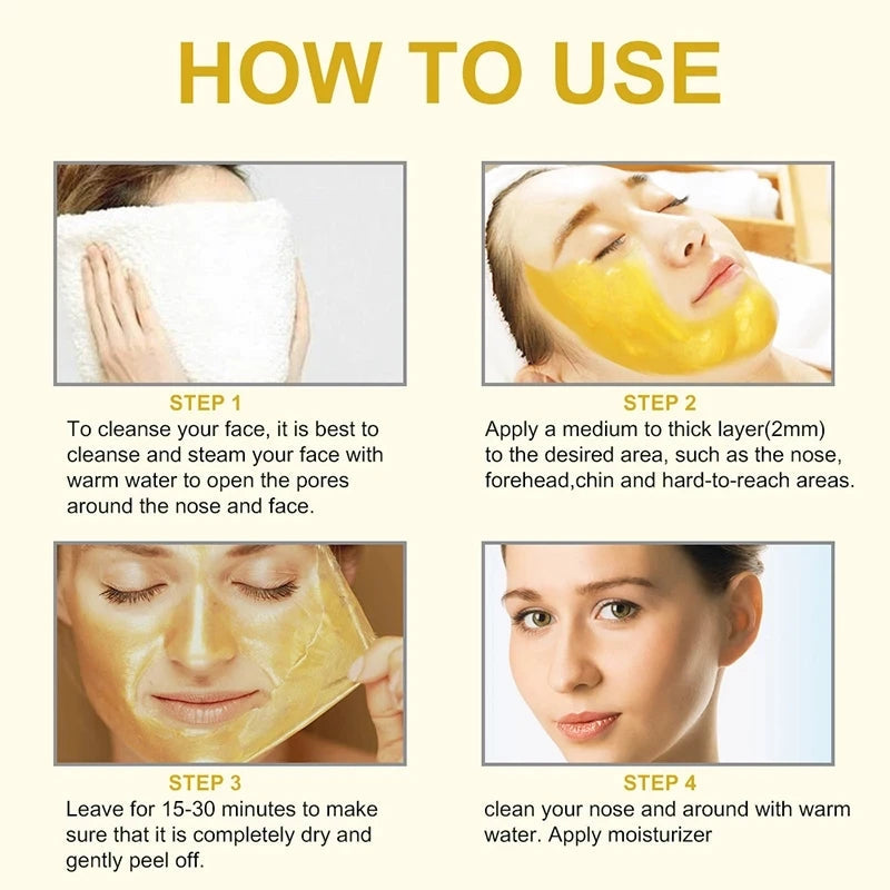 5pcs LAIKOU 24K Gold Snail Collagen Facial Peeling Mask Face skincare Remove Blackhead Anti-aging Facial Peel Off Mask Skin Care-Health Wisdom™