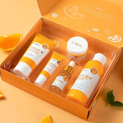 5pcs LAIKOU Sakura Vitamin C Skin Care Sets Facial Cleanser Face Eye Cream Serum Toner Moisturizing Anti-Aging Face Care Kit-Health Wisdom™