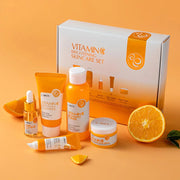 5pcs LAIKOU Vitamin C Skin Care Sets Face Cream Facial Cleanser Essence Toner Eye Cream Moisturizing Anti-wrinkle Face Care-Health Wisdom™