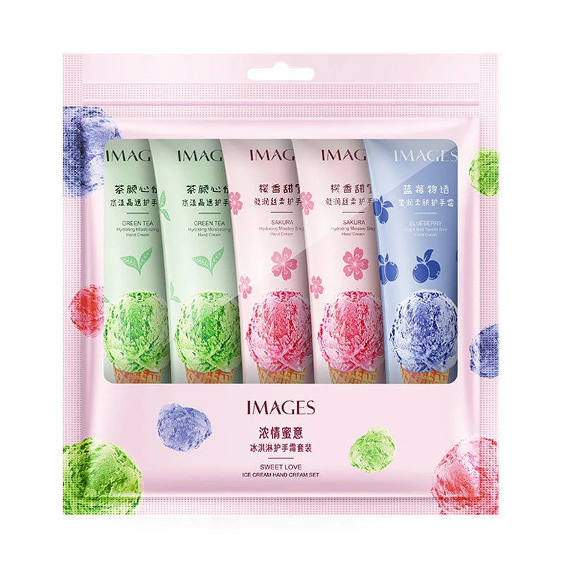 5pcs Plant Fruit Fragrance Hand Cream Sets Moisturizing Handcream Set Hand Care Nourishing Anti Chap Skin Care for Hands-Health Wisdom™
