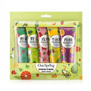 5pcs Plant Fruit Fragrance Hand Cream Sets Moisturizing Handcream Set Hand Care Nourishing Anti Chap Skin Care for Hands-Health Wisdom™