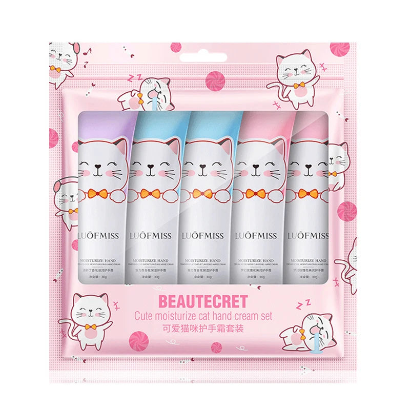 5pcs Plant Fruit Fragrance Hand Cream Sets Moisturizing Handcream Set Hand Care Nourishing Anti Chap Skin Care for Hands-Health Wisdom™